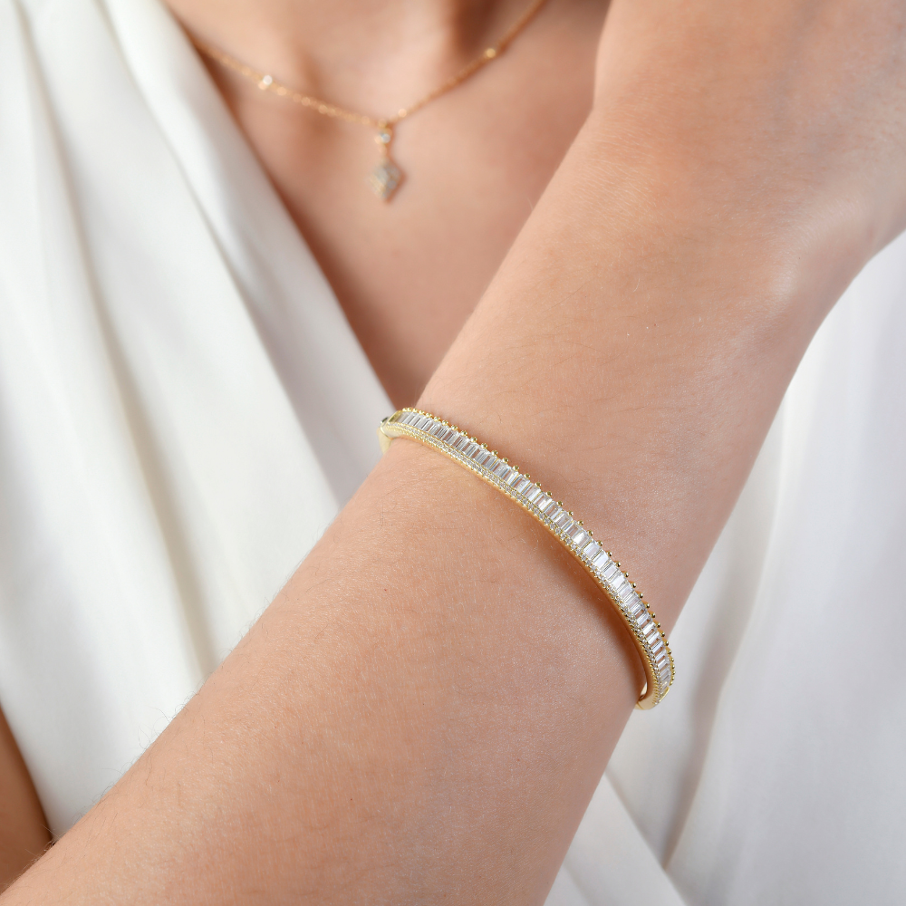 Baguette Diamond Bangle