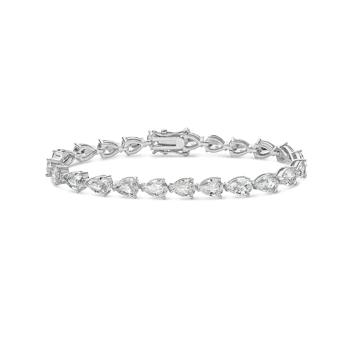 Pear-Shaped Diamond Tennis Bracelet