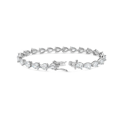 Pear-Shaped Diamond Tennis Bracelet